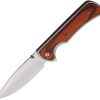 Elk Ridge Linerlock A/O Silver Aluminum Wood