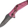 Elk Ridge Camo Linerlock Assisted - Dark Pink