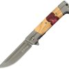 Elk Ridge Linerlock Assisted - Red Resin Inlay
