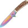 ERA2022RB.jpg Elk Ridge Linerlock A/O Assisted - Faux Stag Handle