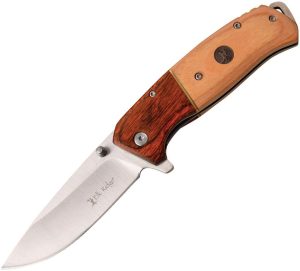 ERA950BN.jpg Elk Ridge Linerlock A/O Drop Point - Brown Pakkawood