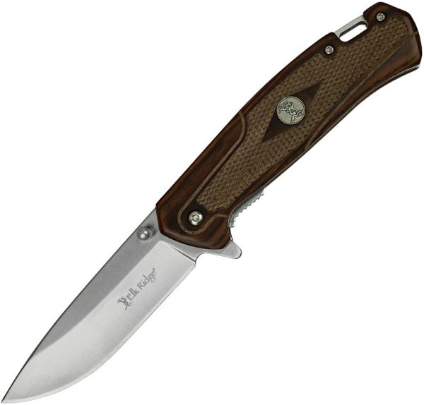 ERA969BR.jpg Elk Ridge Gentleman's Linerlock A/O - Brown Wood