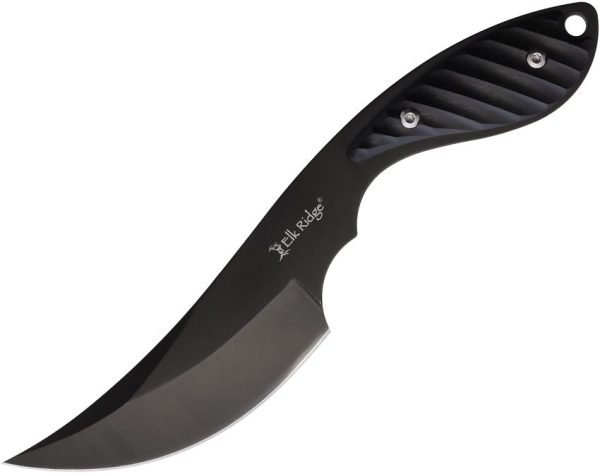 Elk Ridge Fixed Blade Knife - Black G10 Handle 3.25in