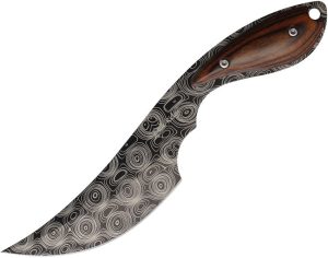 Elk Ridge Fixed Blade - Damascus Steel Brown Wood Handle