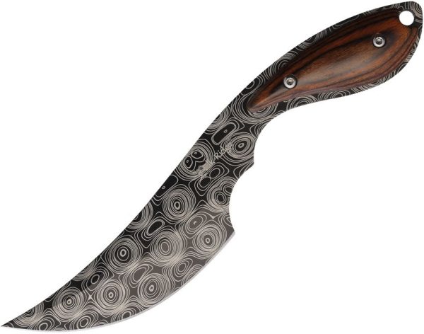 ERFIX111WD.jpg Elk Ridge Fixed Blade - Damascus Steel Brown Wood Handle
