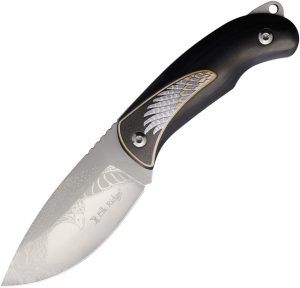Elk Ridge Fixed Blade Drop Point - Black Wood Handle