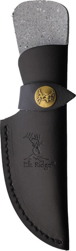 Elk Ridge Fixed Blade Drop Point - Black Wood Handle