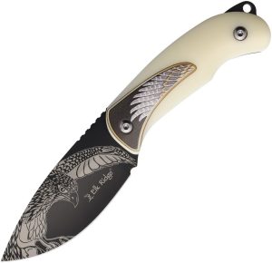 Elk Ridge Fixed Blade Drop Point - Ivory POM Handle