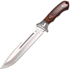 Elk Ridge Fixed Blade Wood Brown 3Cr13MoV 8.13in