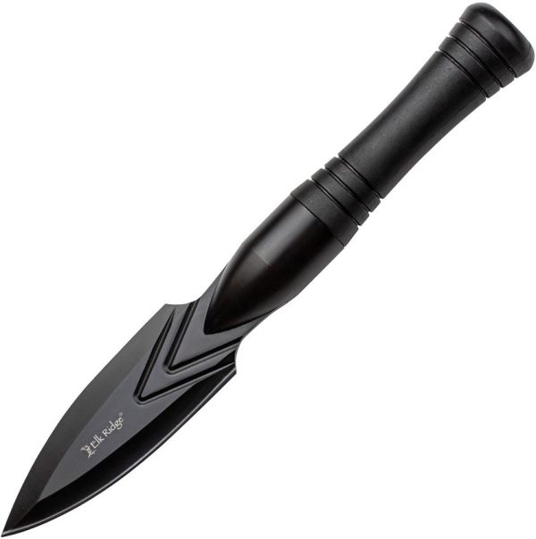 Elk Ridge Spear Point Fixed Blade 4.5in Black Double Edge