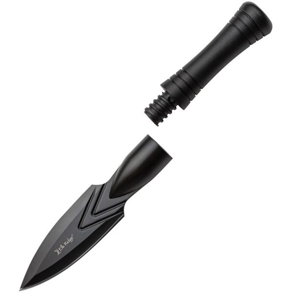 Elk Ridge Spear Point Fixed Blade 4.5in Black Double Edge