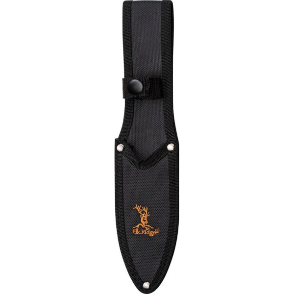 Elk Ridge Spear Point Fixed Blade 4.5in Black Double Edge