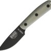 ESEE Model 3 Fixed Blade Knife 1095HC Black Micarta Handle