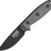 ESEE Model 3 Fixed Blade Knife 1095HC Steel Black Micarta