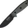 ESEE Model 3 Fixed Blade Knife 1095HC Steel Black Micarta