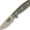 ESEE Model 3 Desert Tan Fixed Blade 1095HC Steel Knife