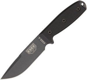 ESEE Model 4 Tactical Fixed Blade 1095HC Steel Black Micarta