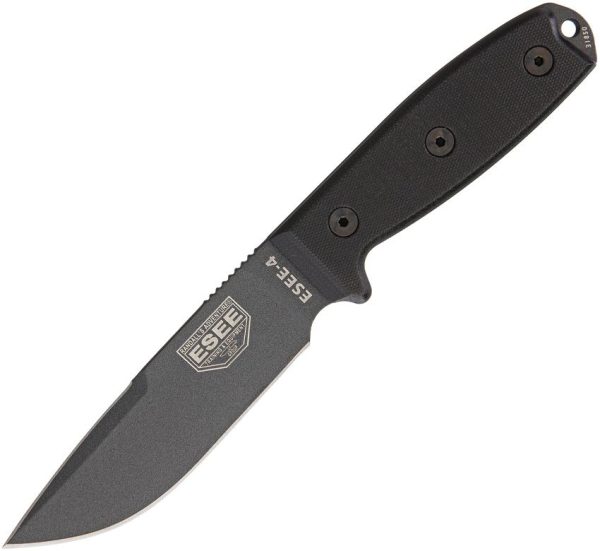 ESEE Model 4 Tactical Fixed Blade 1095HC Steel Black Micarta