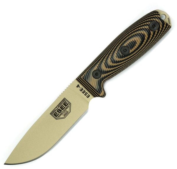 ESEE Model 4 3D Fixed Blade - Desert Tan G10