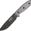 ESEE Model 4 Stainless Fixed Blade Knife 440C Black Micarta
