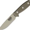 ESEE Model 4 Plain Edge Fixed Blade Knife 1095HC Desert Tan