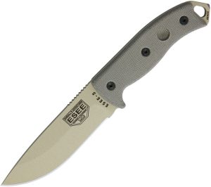 ESEE Model 5 Survival Fixed Blade Desert Tan 1095HC Steel
