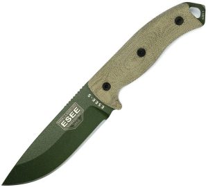 ESEE Model 5 Fixed Blade Knife 5.25" 1095HC OD Green Canvas
