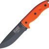 ESEE Model 5 Fixed Blade Knife 5.25" Black 1095HC Orange G10
