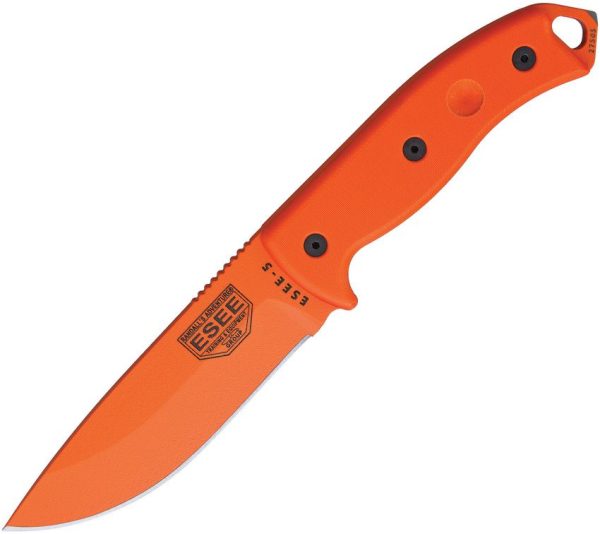 ESEE Model 5 Fixed Blade 5.25" 1095HC Orange Survival Knife