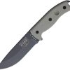 ESEE Model 5 Tactical Fixed Blade Knife 1095HC Gunsmoke Gray