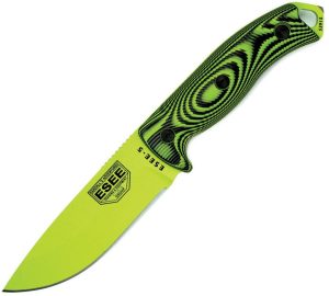 ESEE Model 5 Fixed Blade Knife 1095HC Green Powder Coat