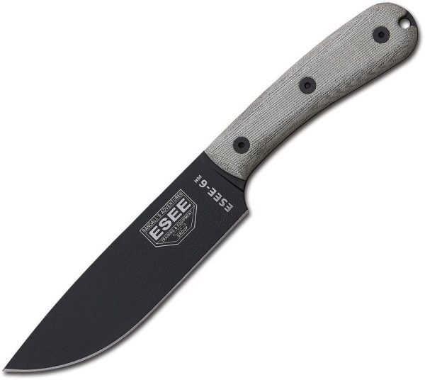 ESEE Model 6 Traditional Fixed Blade Knife 6" 1095HC Black