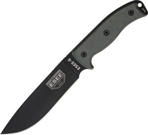 ESEE Model 6 Plain Edge Fixed Blade Knife 5.75" 1095HC Steel