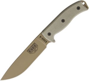 ESEE Model 6 Tactical Dark Earth Fixed Blade Knife 1095HC