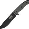 ESEE Model 6 Plain Edge Fixed Blade 1095HC Steel Black Micarta