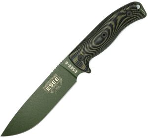 ESEE Model 6 Fixed Blade OD Green 1095HC Steel Knife USA