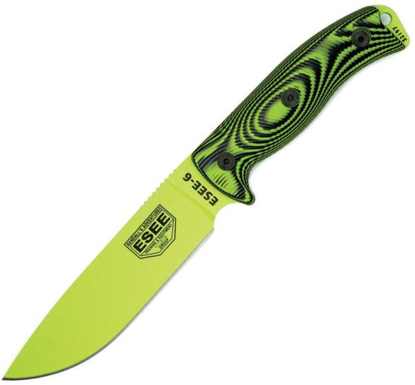 ESEE Model 6 Venom Fixed Blade 5.25" 1095HC Green Tactical