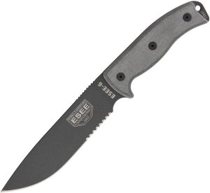 ESEE Model 6 Serrated 5.75" 1095HC Fixed Blade Tactical Knife