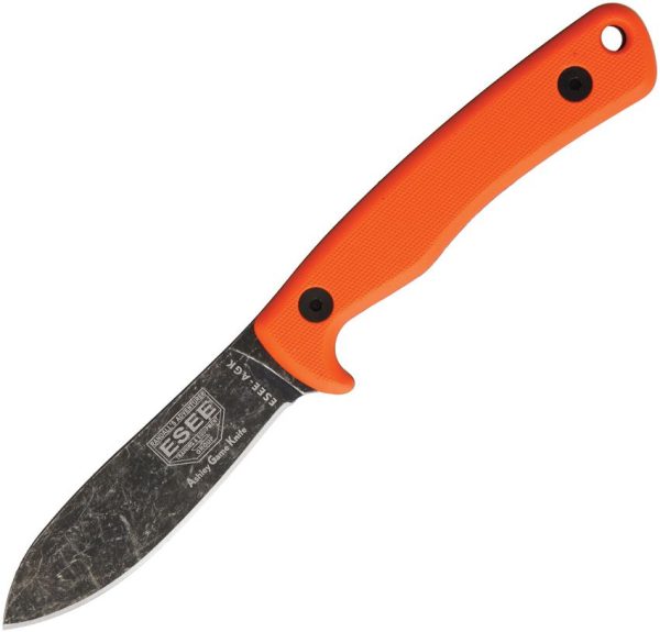 ESEE Ashley Emerson Game Knife Fixed Blade 1095HC Orange Micarta