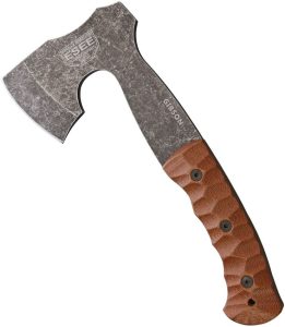 ESEE Gibson Axe 1095HC Steel Fixed Blade Brown Micarta