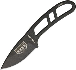 ESEE Candiru Series Black Fixed Blade 1095HC Steel Knife