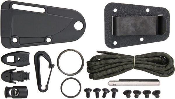 ESEE Izula Dark Earth Fixed Blade Knife Kit 1095HC Steel