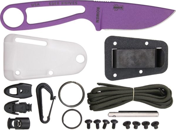ESEE Izula Purple Fixed Blade Knife 2.63" 1095HC Steel Kit