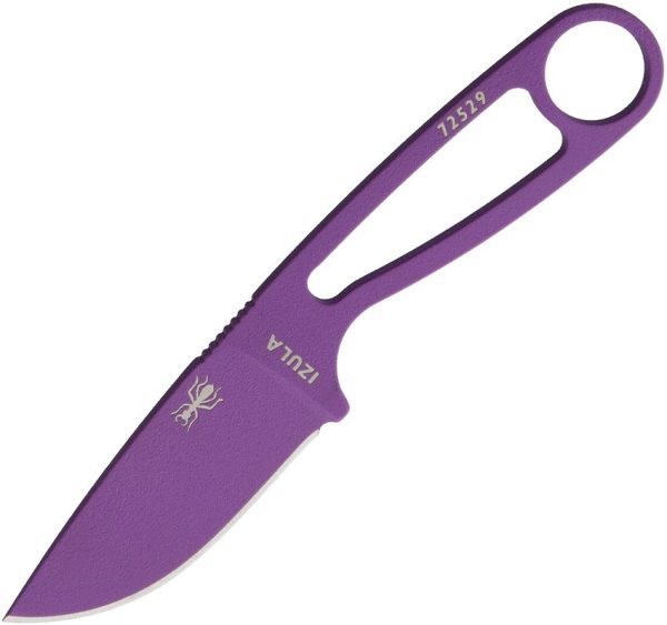 ESEE Izula Neck Knife Purple 1095HC Fixed Blade USA