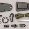 ESEE Izula II Black Fixed Blade Knife 1095HC Steel Kit