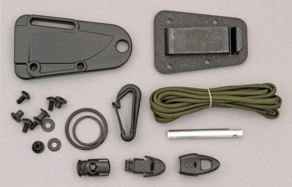 ESEE Izula II Black Fixed Blade Knife 1095HC Steel Kit