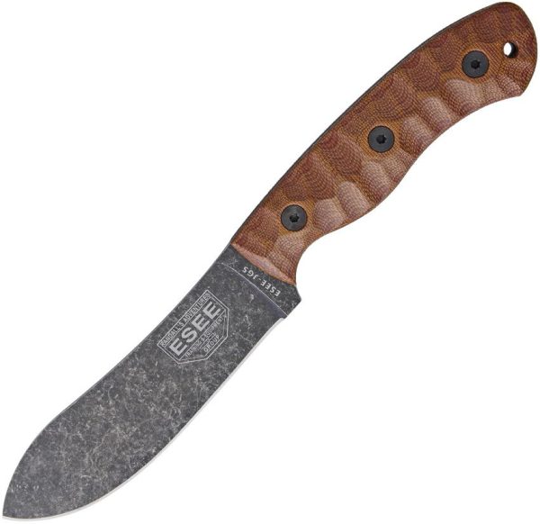 ESEE JG5 Fixed Blade Knife 1095HC Steel Brown Micarta
