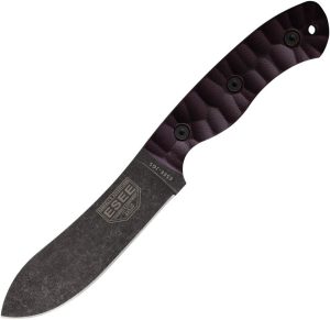 ESEE JG5 Fixed Blade Burgundy Linen 1095HC Steel Knife