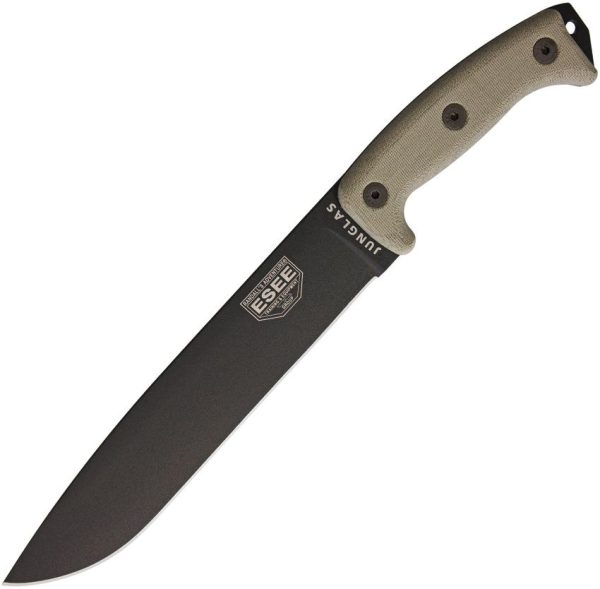 ESEE Junglas Fixed Blade Black 1095HC Steel