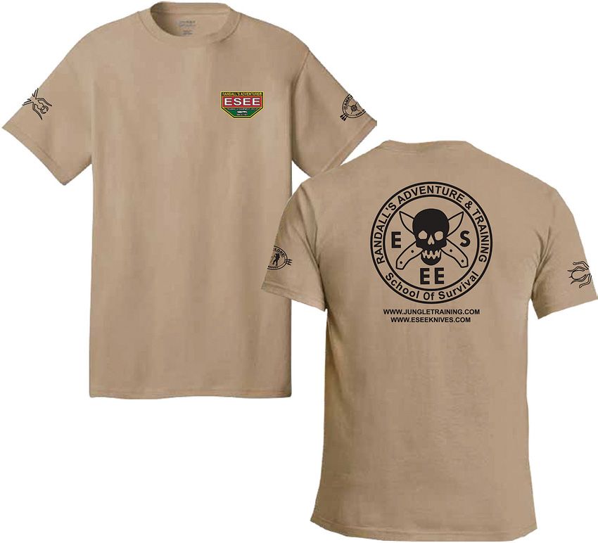 ESEE Training T-Shirt Small Brown Cotton